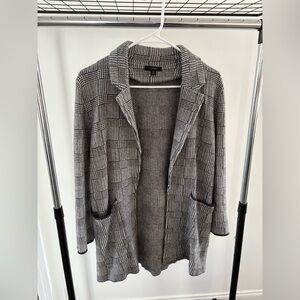 J. Crew Black and White Checkered Blazer